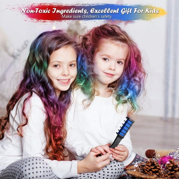 Hair Chalk Comb LAWOHO 6 Colors Temporary Hair Dye Marker - Picture 6 of 7